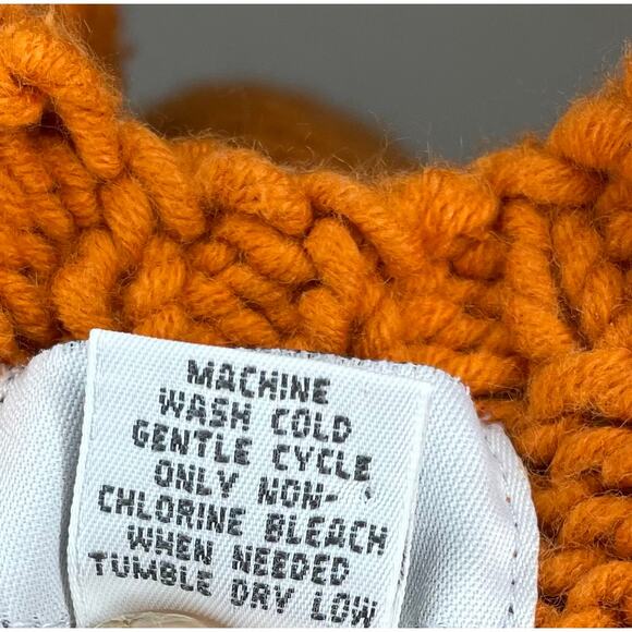 Ann Taylor LOFT Chunky Knit Sweater Vest Sz Lg Orange Wool Blend Rib Tank Top - Picture 10 of 11